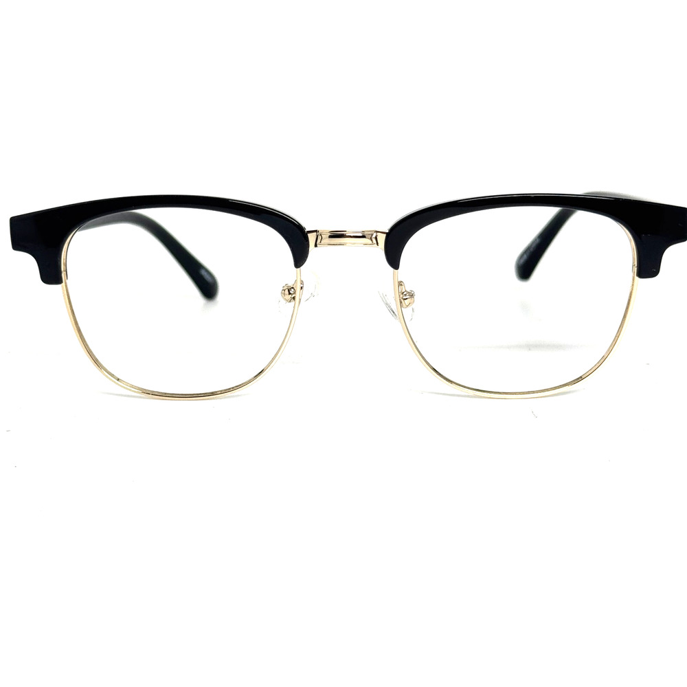 ZENNI‎ Eyeglass Frames 542221 Color Black/Gold Full RIm H16908